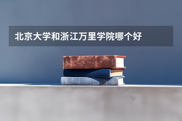 北京大学和浙江万里学院哪个好
