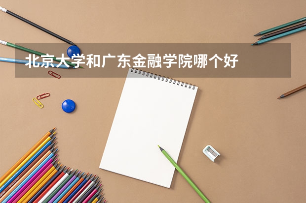 北京大学和广东金融学院哪个好