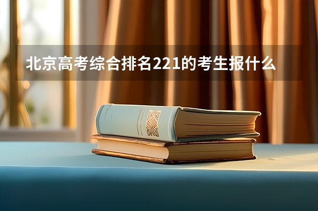 北京高考综合排名221的考生报什么大学