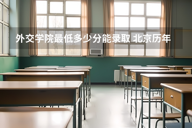外交学院最低多少分能录取 北京历年录取分数线一览