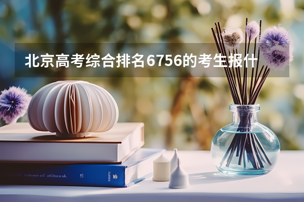 北京高考综合排名6756的考生报什么大学