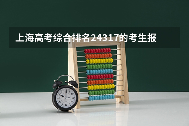 上海高考综合排名24317的考生报什么大学