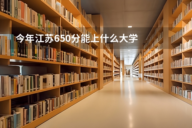 今年江苏650分能上什么大学