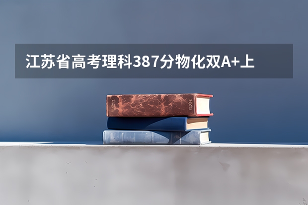 江苏省高考理科387分物化双A+上什么大学