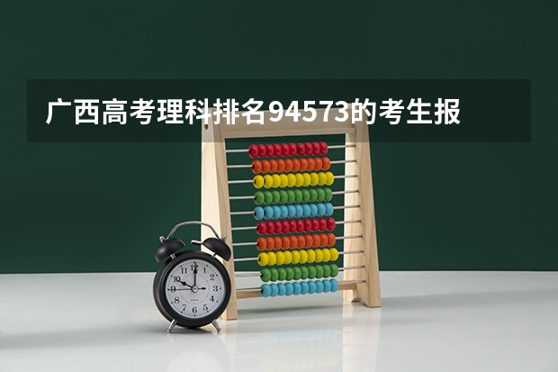 广西高考理科排名94573的考生报什么大学