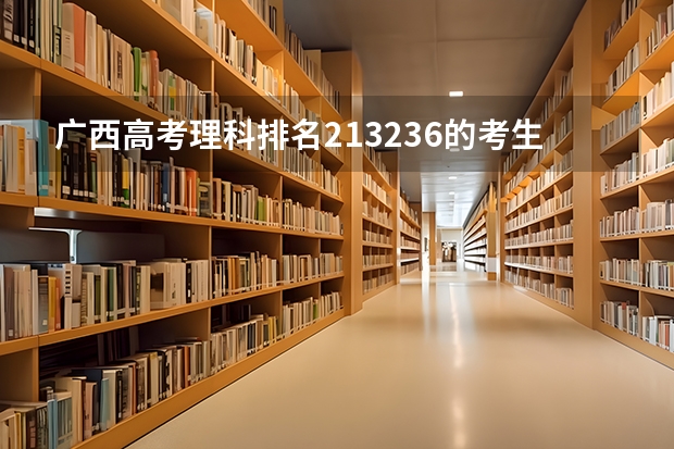 广西高考理科排名213236的考生报什么大学