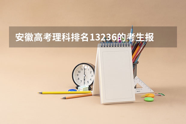 安徽高考理科排名13236的考生报什么大学
