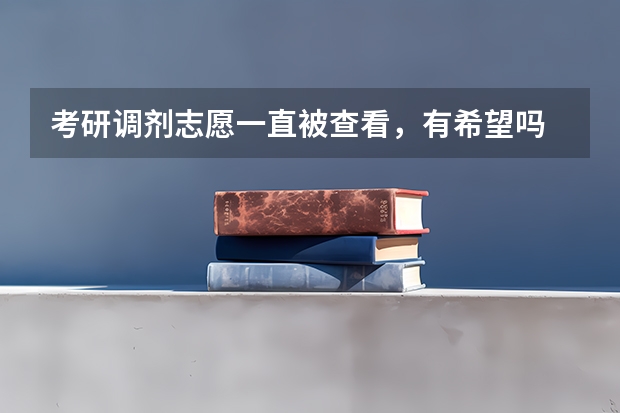 考研调剂志愿一直被查看，有希望吗