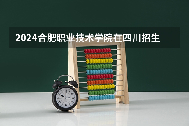 2024合肥职业技术学院在四川招生计划一览表