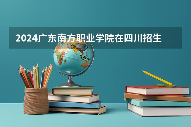 2024广东南方职业学院在四川招生计划一览表
