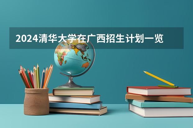 2024清华大学在广西招生计划一览表