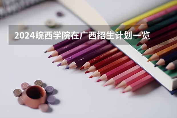 2024皖西学院在广西招生计划一览表