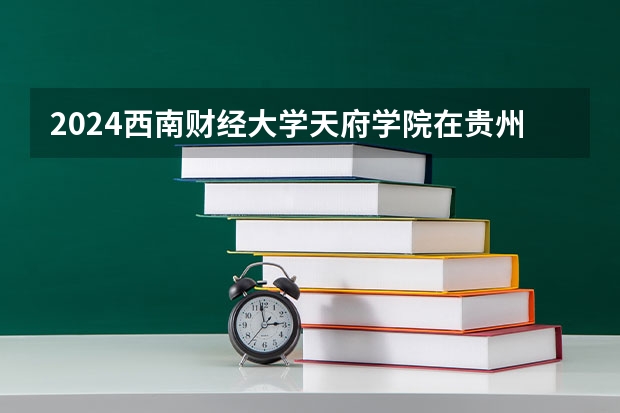 2024西南财经大学天府学院在贵州招生计划一览表