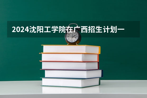 2024沈阳工学院在广西招生计划一览表