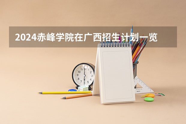 2024赤峰学院在广西招生计划一览表