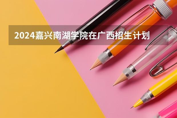 2024嘉兴南湖学院在广西招生计划一览表
