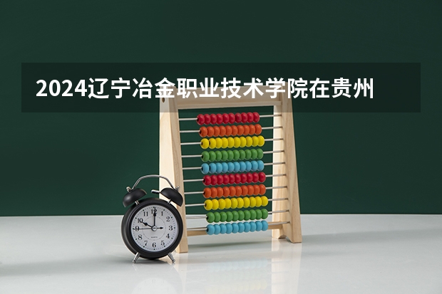 2024辽宁冶金职业技术学院在贵州招生计划一览表