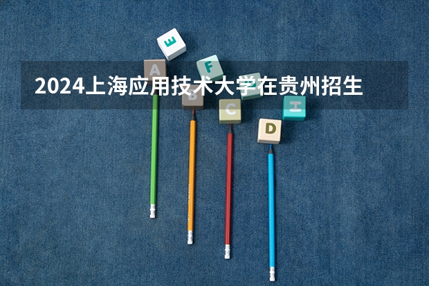 2024上海应用技术大学在贵州招生计划一览表