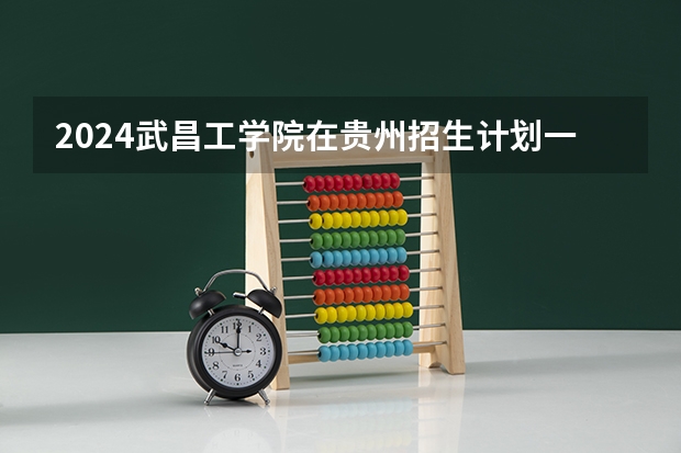 2024武昌工学院在贵州招生计划一览表