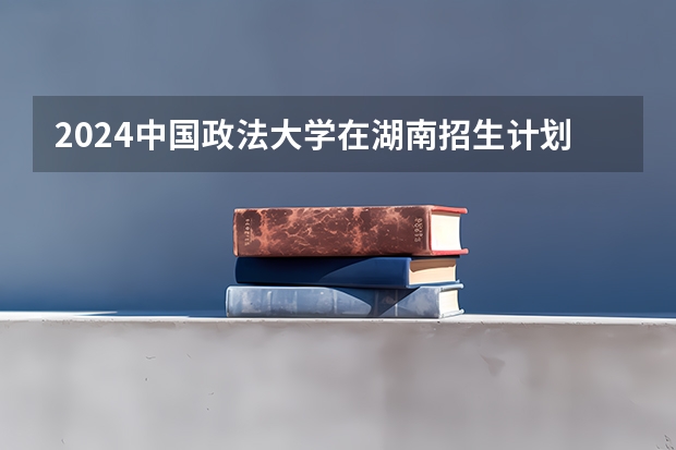 2024中国政法大学在湖南招生计划一览表