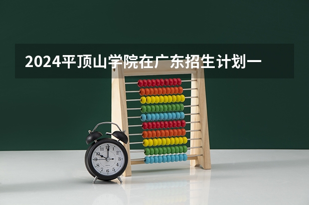 2024平顶山学院在广东招生计划一览表
