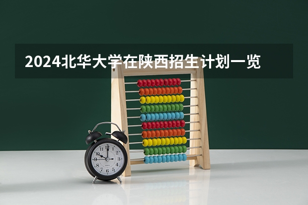 2024北华大学在陕西招生计划一览表