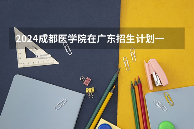 2024成都医学院在广东招生计划一览表