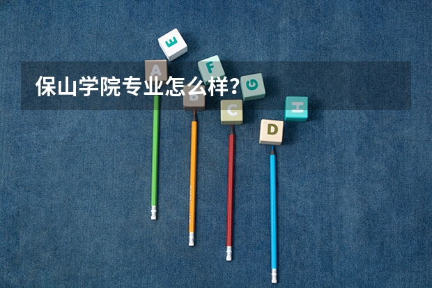 保山学院专业怎么样？