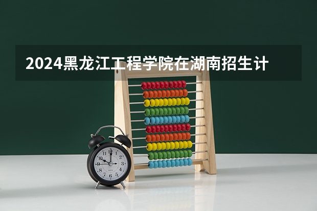 2024黑龙江工程学院在湖南招生计划一览表