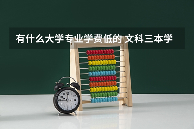 有什么大学专业学费低的 文科三本学费低的公立大学