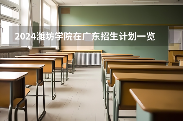 2024潍坊学院在广东招生计划一览表