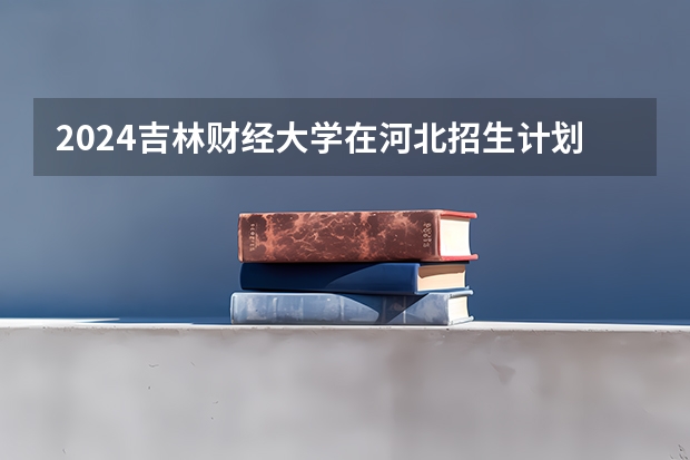 2024吉林财经大学在河北招生计划一览表
