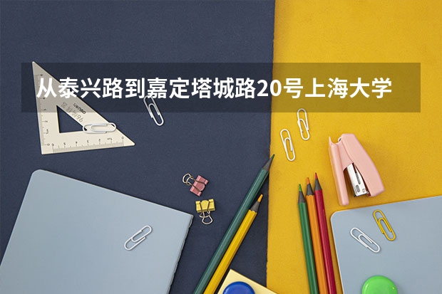 从泰兴路到嘉定塔城路20号上海大学悉尼商学院自驾车怎么走