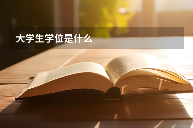 大学生学位是什么