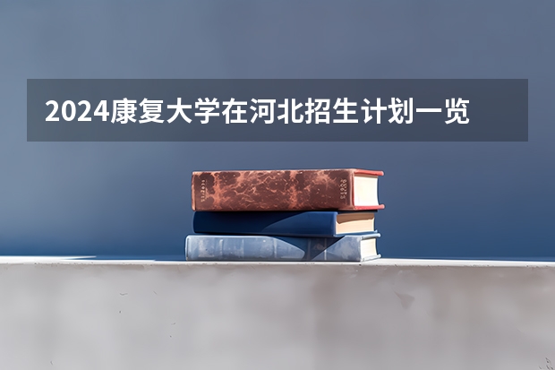 2024康复大学在河北招生计划一览表