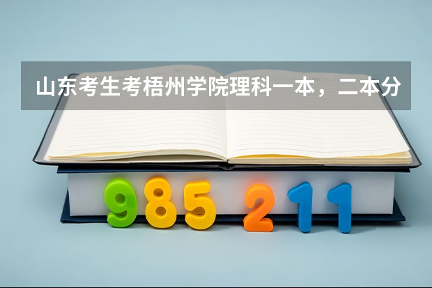 山东考生考梧州学院理科一本，二本分数线是多少啊？