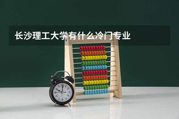 长沙理工大学有什么冷门专业
