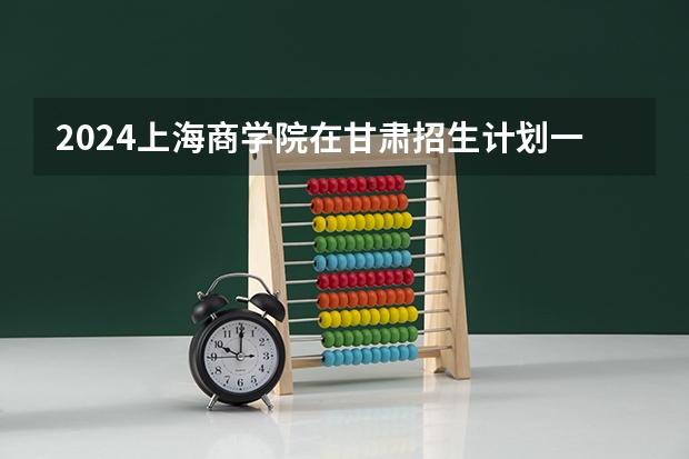 2024上海商学院在甘肃招生计划一览表