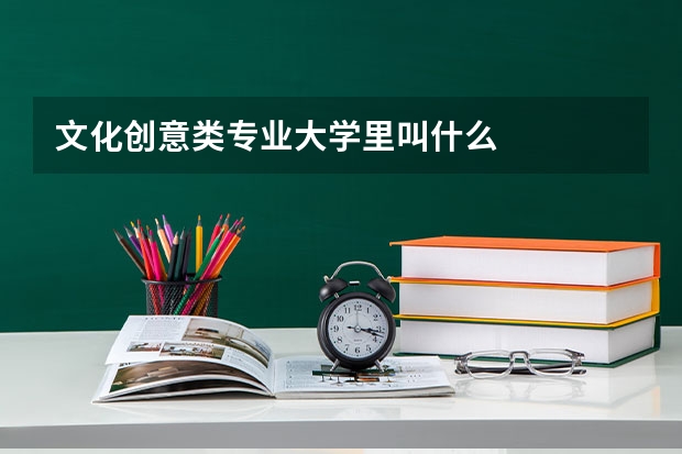 文化创意类专业大学里叫什么