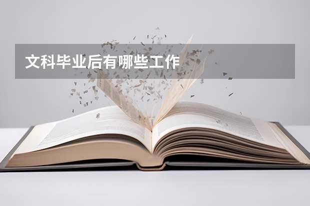 文科毕业后有哪些工作
