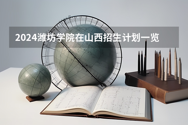2024潍坊学院在山西招生计划一览表