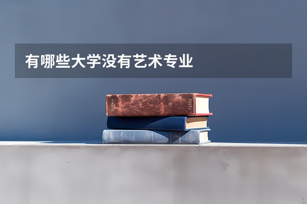 有哪些大学没有艺术专业