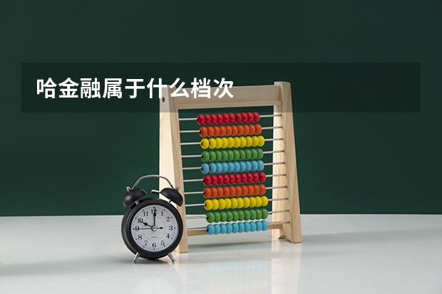 哈金融属于什么档次