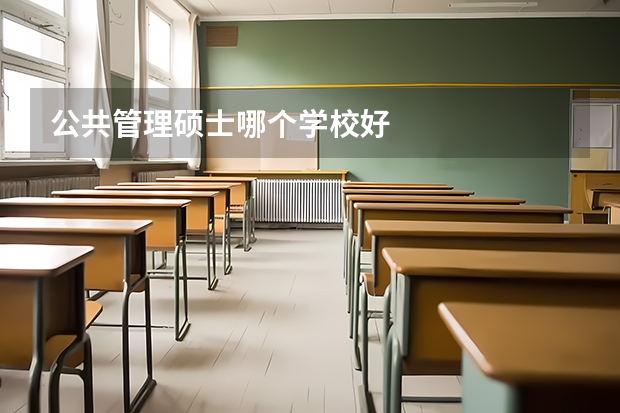 公共管理硕士哪个学校好