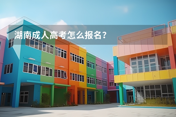 湖南成人高考怎么报名？