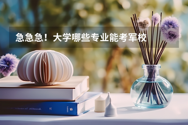 急急急！大学哪些专业能考军校
