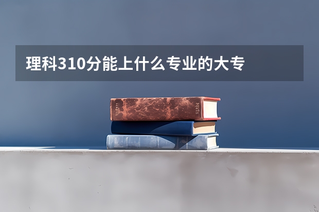 理科310分能上什么专业的大专