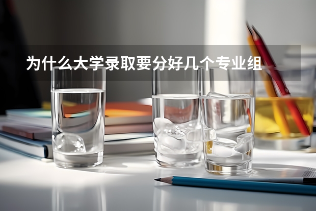 为什么大学录取要分好几个专业组