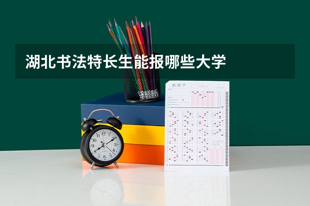 湖北书法特长生能报哪些大学
