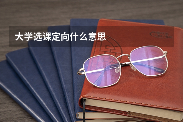 大学选课定向什么意思